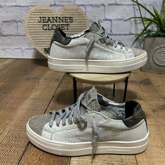 P448 Thea Platform Leopard Sneakers 39 - Picture 4 of 15